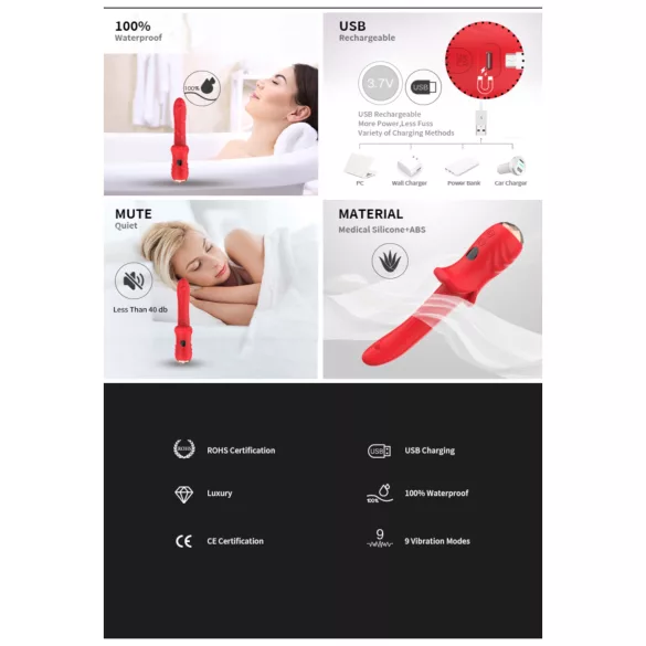 Bestoy - G-punkt vibrator - vandtæt - rød