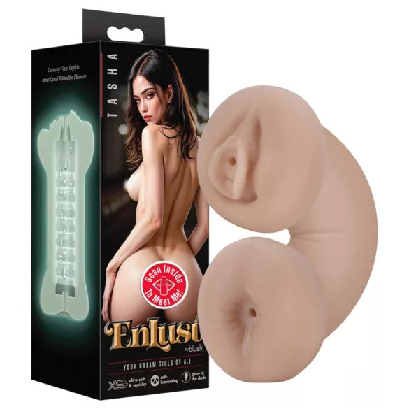 Enlust Tasha - lommevagina og anus med lys - realistiske billeder - naturfarve