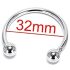 Rustfrit stål ring til forsinkelse af ejakulation (32 mm)