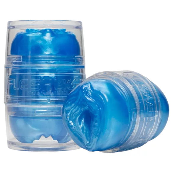 Fleshlight Quickshot Vantage - gennemsigtig dobbelt masturbator (blå)
