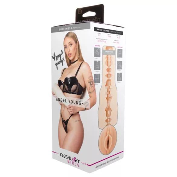Fleshlight Angel Youngs - realistisk vagina masturbator - natur