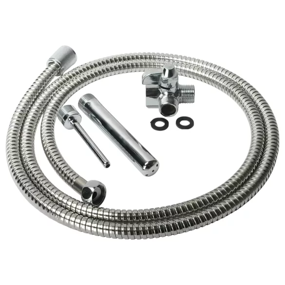Shower Enema - anal bruser sæt - aluminium - sølv