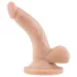 Dr. Skin 4 - realistisk dildo med sugekop og testikler - hudfarvet 12cm
