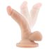 Dr. Skin 4 - Naturtro dildo med sugekop & kugler (12cm)
