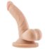 Dr. Skin 4 - Naturtro dildo med sugekop & kugler (12cm)