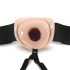 Dr. Skin 6,5 - hul dildo med sele - 15 cm (nude)