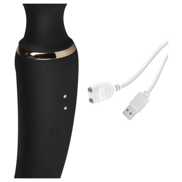 Blush Lush - 2-i-1 wand- og G-punktsvibrator (sort)
