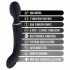 Blush Lush - 2-i-1 wand- og G-punktsvibrator (sort)