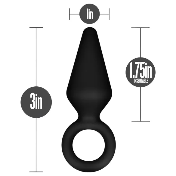 Anal Adventures Platinum S - anal plug (sort) - lille