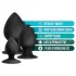 Anal Adventures Platinum Stout - analplug sæt - 3 stk - sort