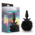 Anal Eventyr Platinum - anal plug med kaninhalepynt (sort)