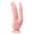 Dr. Skin 8 - dobbelt dildo med sugekop (natur)