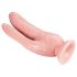 Dr. Skin 8 - dobbelt dildo med sugekop (natur)
