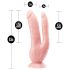 Dr. Skin 8 - dobbelt dildo med sugekop (natur)