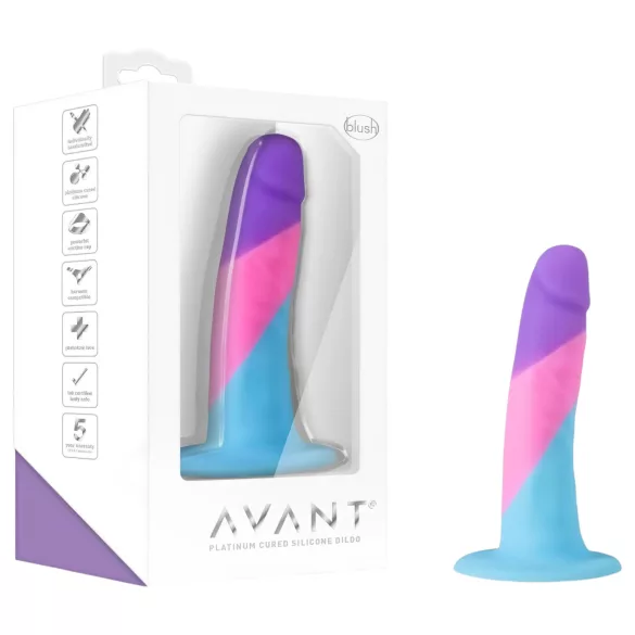 Avant - dildo med sugekop - farverig