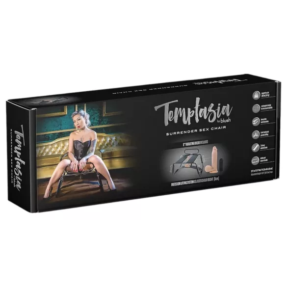 Temptasia - sexstol med vibrator - sort/natur