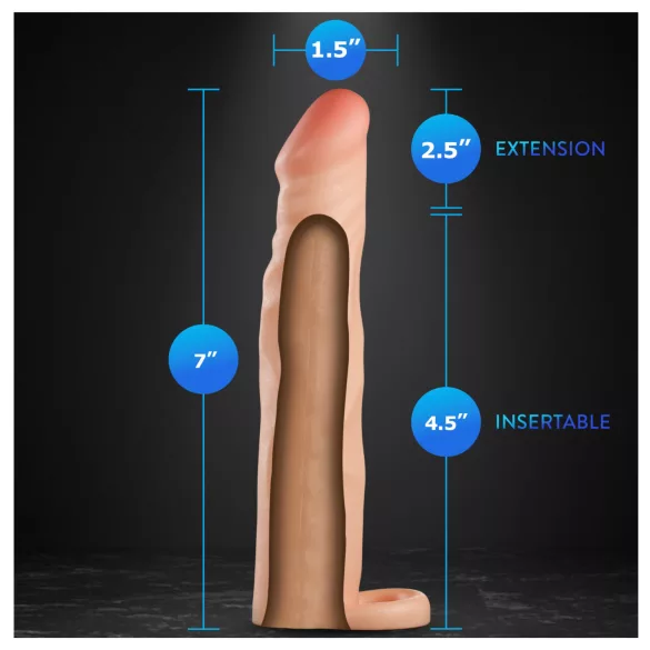 Performance Plus 2,5 - penisring med hætte (naturfarvet)