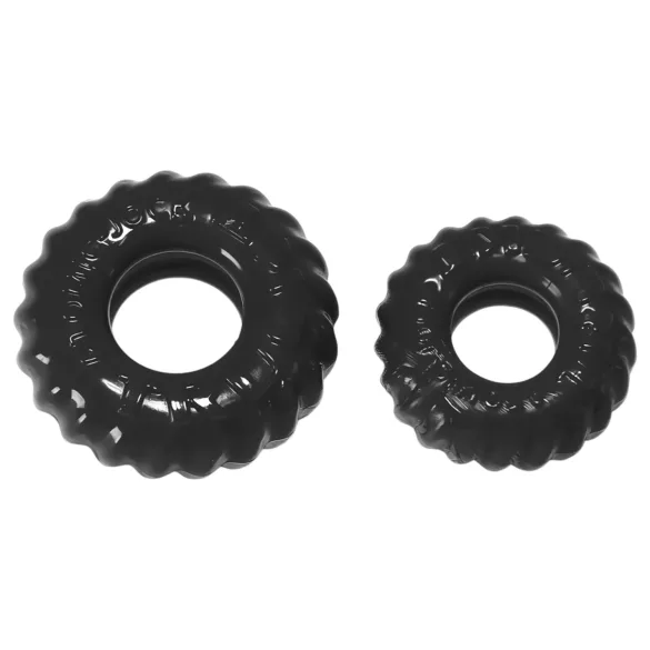 OXBALLS - penisringssæt - ribbet - sort
