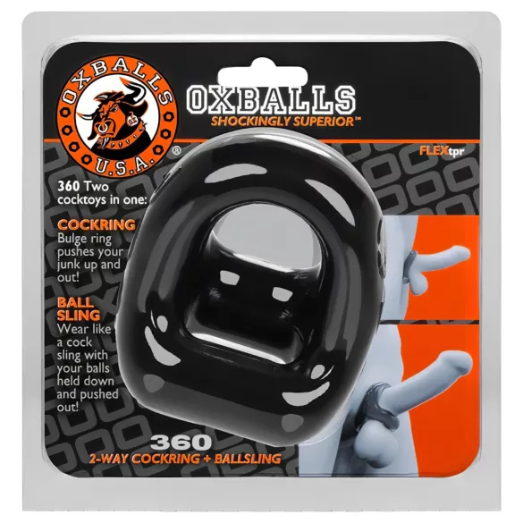 OXBALLS - penis- og kuglering - sort