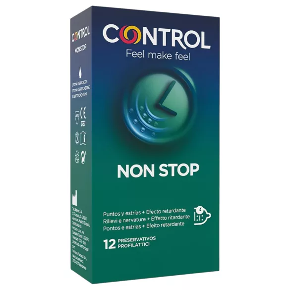 Control - kondom med riller og delay-effekt - 12 stk