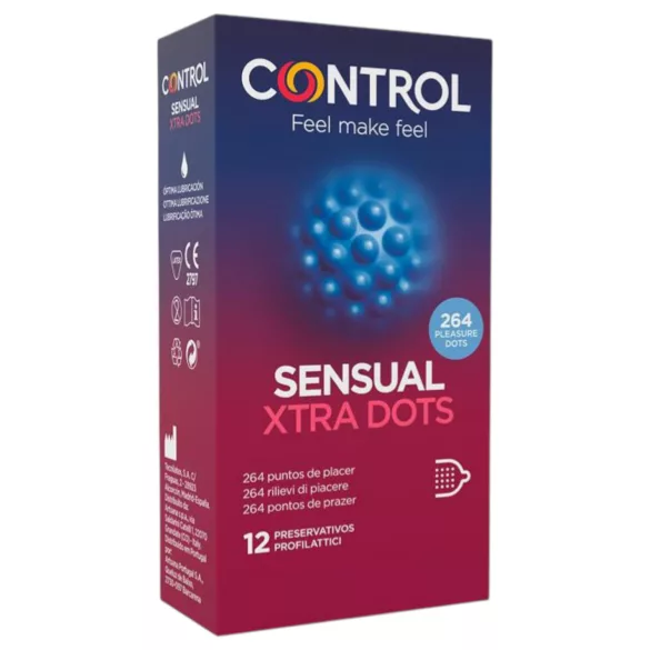 Control - ekstra prikket kondom - 12 stk