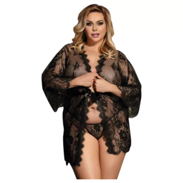 Subblime Queen Plus - sort blondemorgenkåbe sæt (XL-2XL)