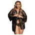 Subblime Queen Plus - sort blondemorgenkåbe sæt (XL-2XL)