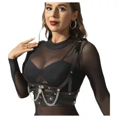 Subblime - bondageharness med kæde - sort