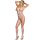 Subblime 951740 - elegant, pikant net jumpsuit med sløjfe - (hvid) - S-L