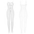 Subblime 951740 - elegant, pikant net jumpsuit med sløjfe - (hvid) - S-L