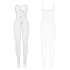 Subblime 951740 - frækt netcatsuit med sløjfe (hvid) - S-L