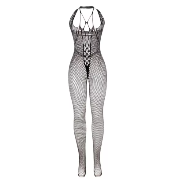 Subblime 951788 - dyb nedringet net catsuit (sort) - S-L