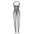 Subblime 951788 - dyb nedringet net catsuit (sort) - S-L