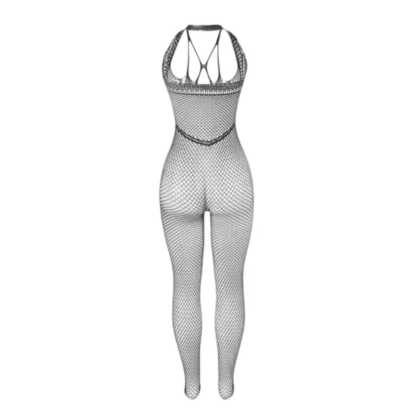 Subblime 951788 - dyb nedringet net catsuit (sort) - S-L