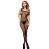 Subblime 952037 - netstof catsuit med rhinsten (sort) - S-L