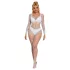 Subblime 952396 - glitrende catsuit med rhinsten - (hvid) - S-L