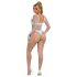 Subblime 952396 - glitrende strass jumpsuit - (hvid) - S-L