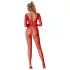 Subblime 952419 - catsuit med strasssten - rød - XS-M