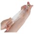Addicted Toys - penis sleeve med kuglering - 23cm - gennemsigtig