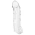 Addicted Toys - penis sleeve med kuglering - 27 cm - gennemsigtig