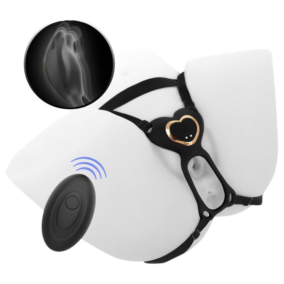 IBIZA - strap-on klitorisvibrator - sort