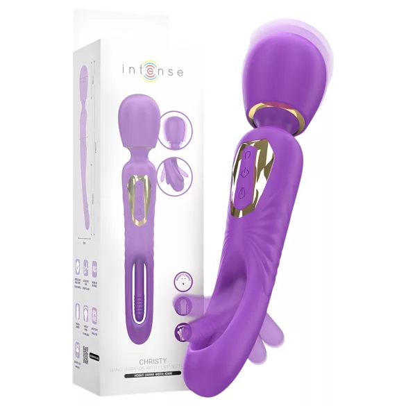 Intense Christy - vibrator med bevægelig tunge - lilla
