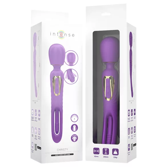 Intense Christy - vibrator med bevægelig tunge - lilla