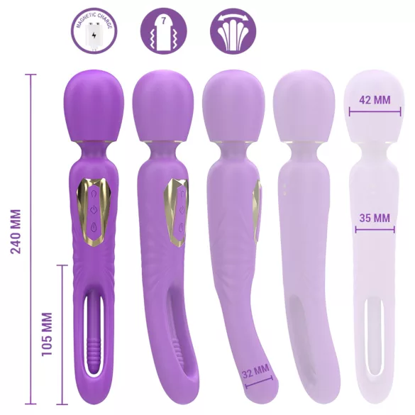 Intense Christy - vibrator med bevægelig tunge - lilla