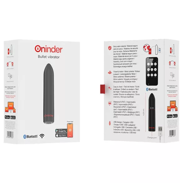 Oninder - App-styret vibrator (sort)