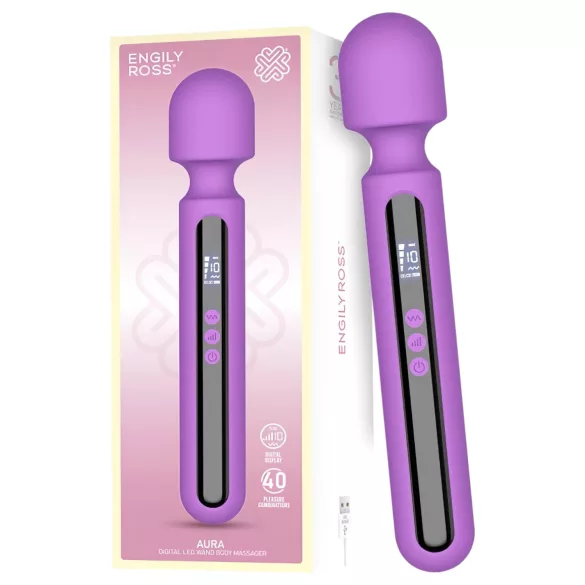 Engily Ross Aura - vibrator med massage - genopladelig digital - lilla
