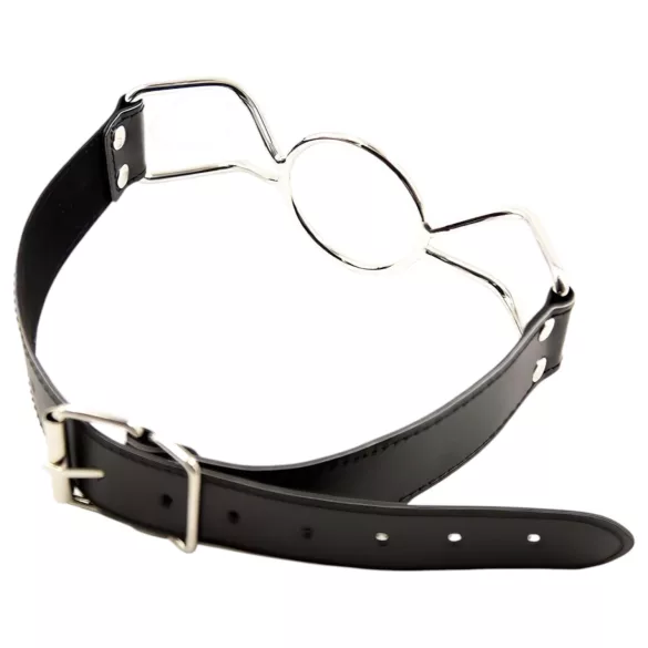 Latetobed - åben mundknebel - sort