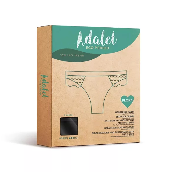Adalet Flora Normal - menstruationstrusse - sort - M
