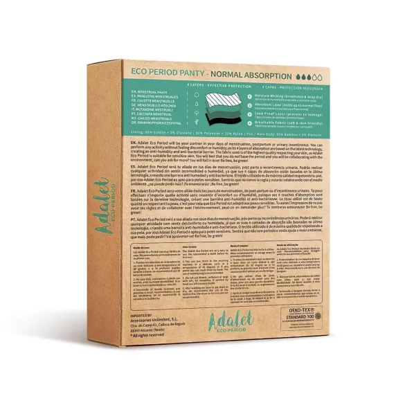 Adalet Flora Normal - menstruationstrusse - sort - L