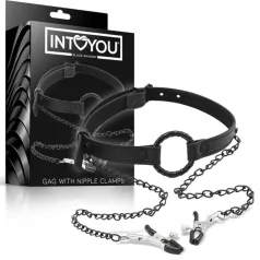 INTOYOU - mundprop med brystklemme - sort
